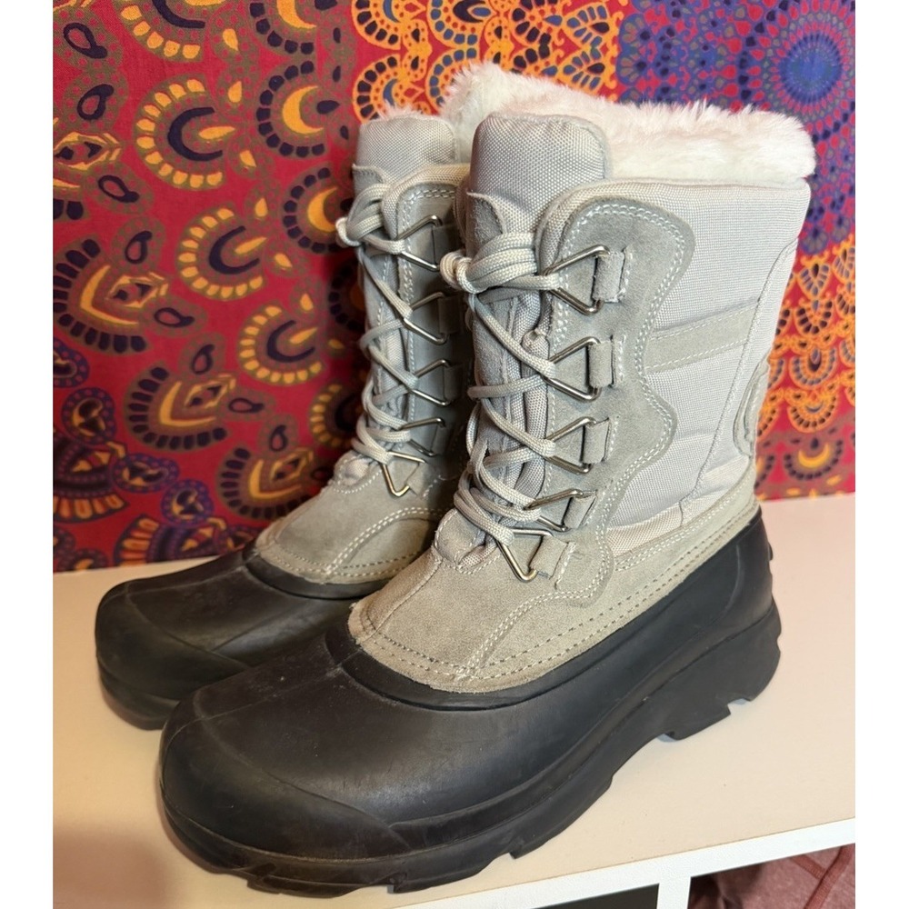 Natural Reflections Womens US Size 8 Gray Black Thinsulate Winter Boots QL-103‎